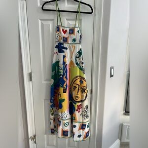 Colorful Graphic Maxi Dress